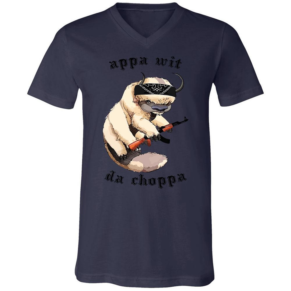 Unisex V-Neck T-Shirt - HJMVTPTS - Navy - 9