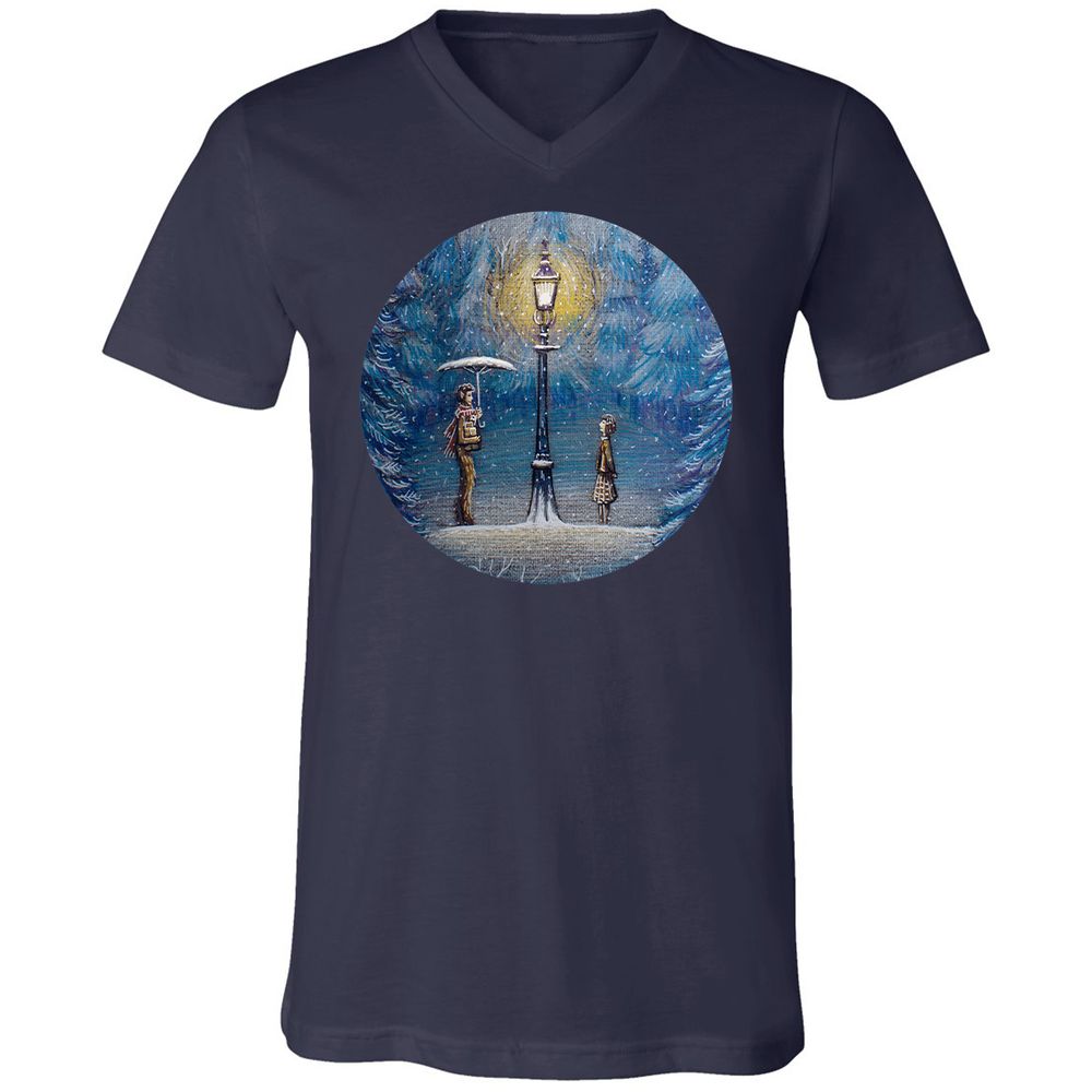Unisex V-Neck T-Shirt - SWF6ENT3 - Navy - 9