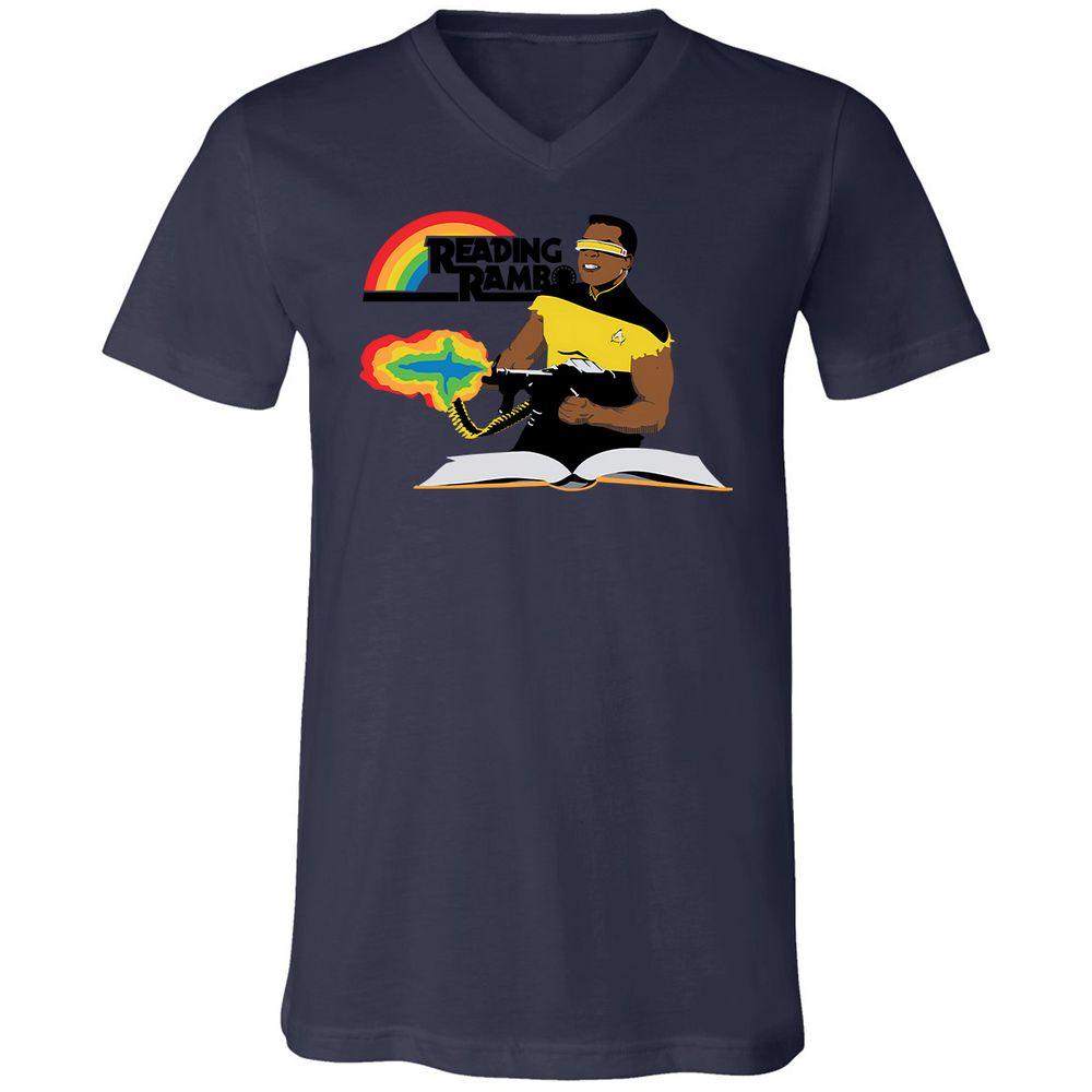 Unisex V-Neck T-Shirt - 3R282ZJA - Navy - 9