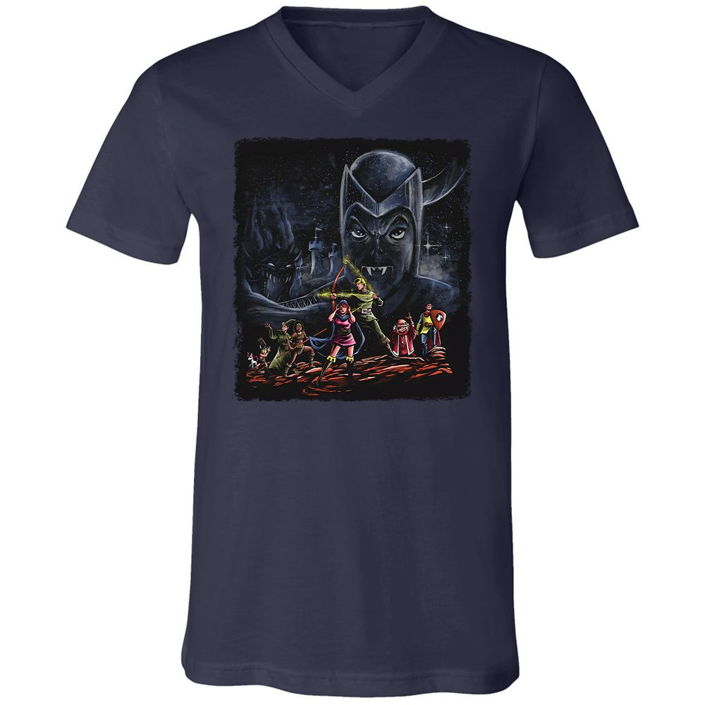 Unisex V-Neck T-Shirt - 3TBZGSVY - Navy - 9