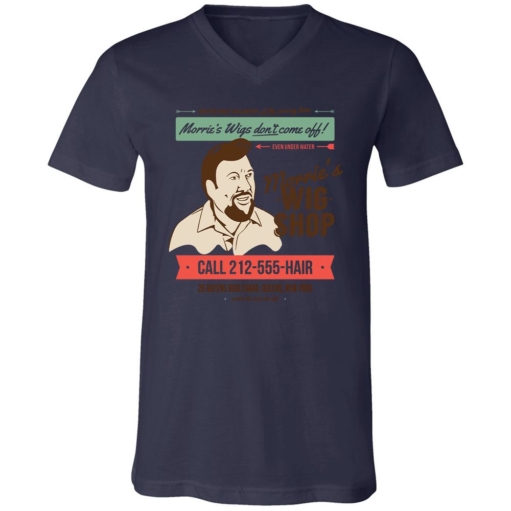 Unisex V-Neck T-Shirt - N8YYW471 - Navy - 9
