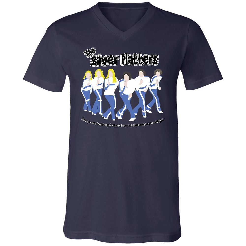 Unisex V-Neck T-Shirt - 7H1R996X - Navy - 9