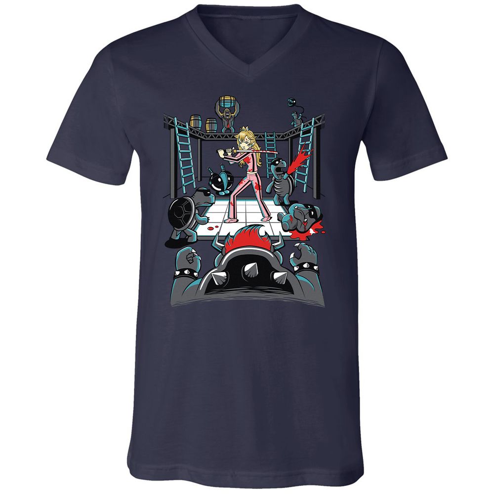 Unisex V-Neck T-Shirt - WM8U2SKJ - Navy - 9