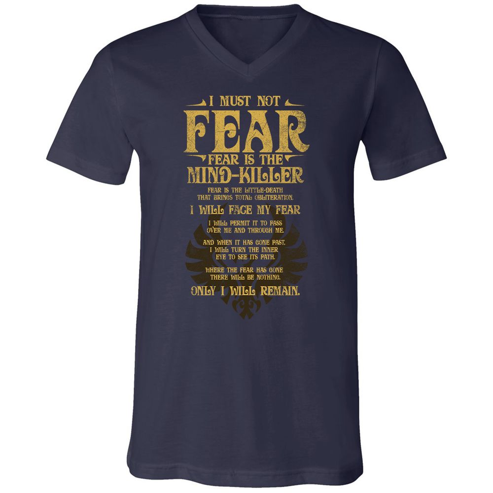 Unisex V-Neck T-Shirt - 4XVLGZ2B - Navy - 9