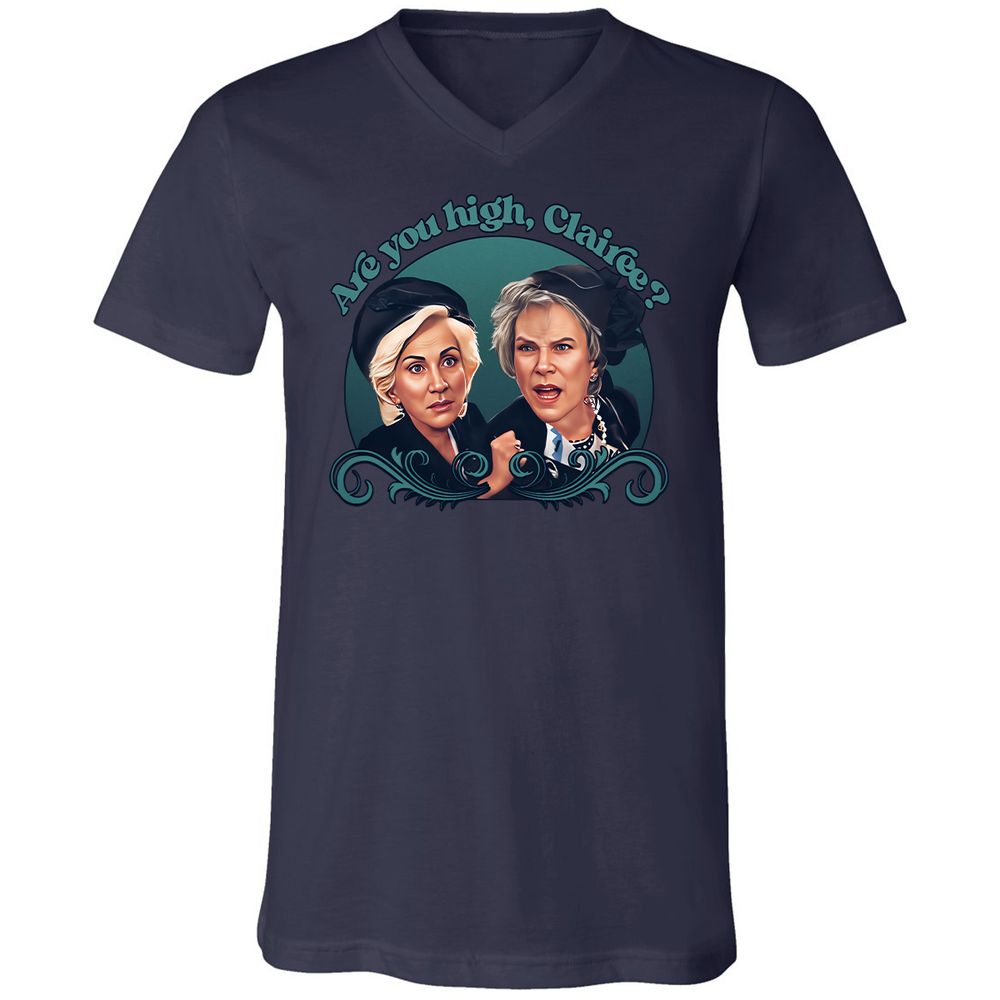 Unisex V-Neck T-Shirt - Q7DRMYXD - Navy - 9
