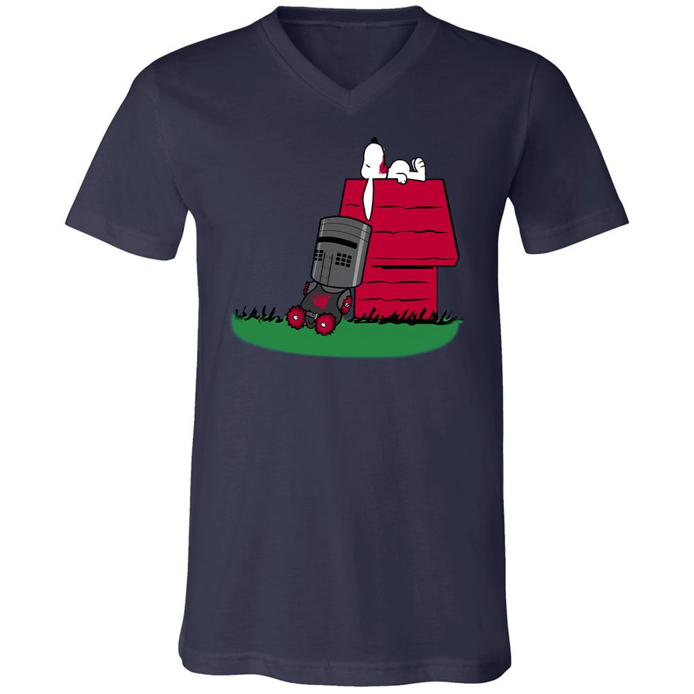 Unisex V-Neck T-Shirt - E97P5S6R - Navy - 9