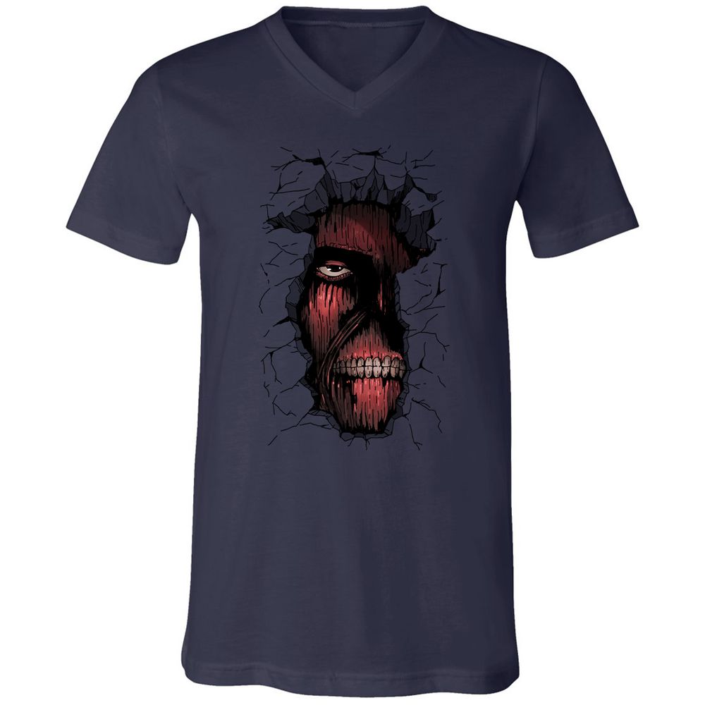 Unisex V-Neck T-Shirt - CLLJUNBF - Navy - 9