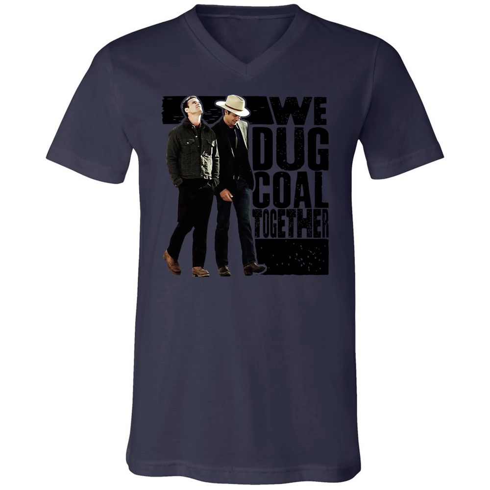 Unisex V-Neck T-Shirt - 8J5V7DVQ - Navy - 9