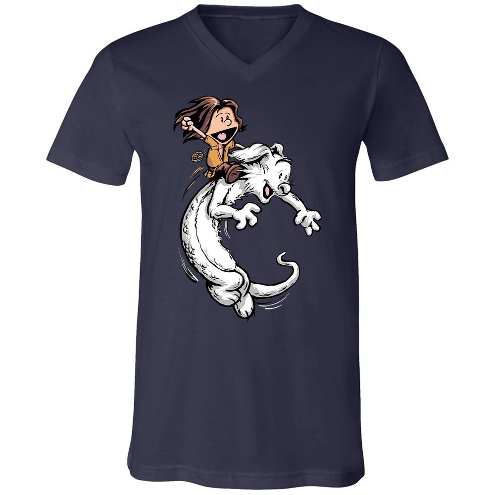 Unisex V-Neck T-Shirt - JDGT97T6 - Navy - 9