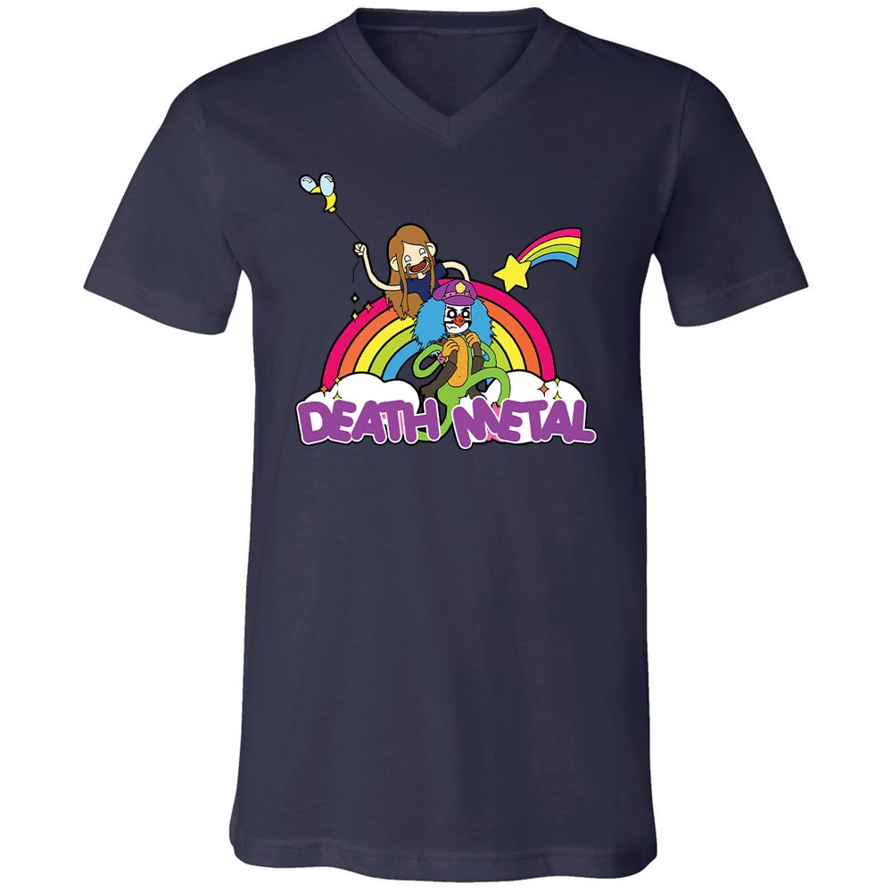 Unisex V-Neck T-Shirt - A5JDJ2QB - Navy - 9