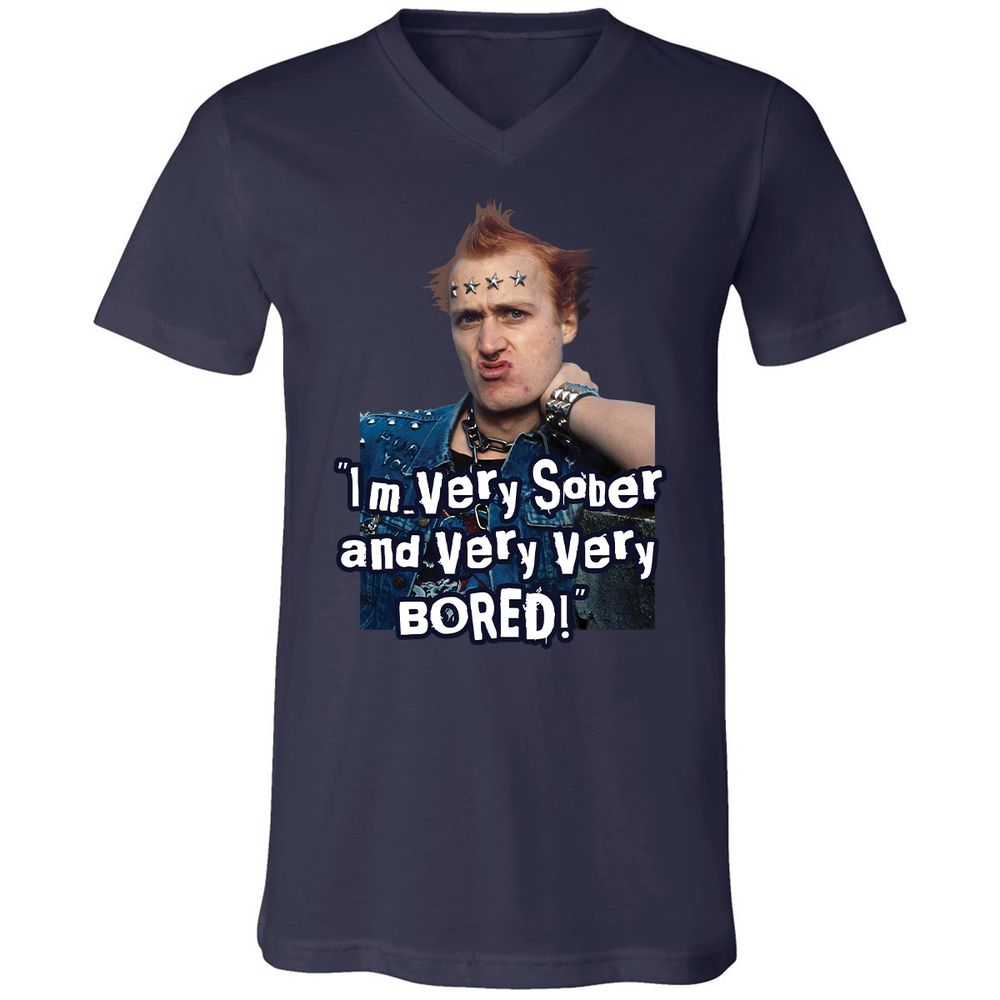 Unisex V-Neck T-Shirt - Y5BDQCVC - Navy - 9
