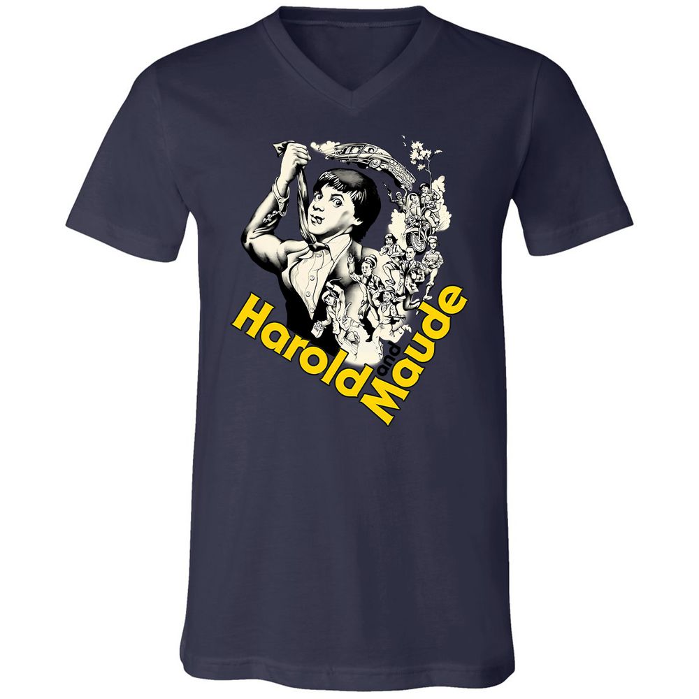Unisex V-Neck T-Shirt - CB43KTH5 - Navy - 9