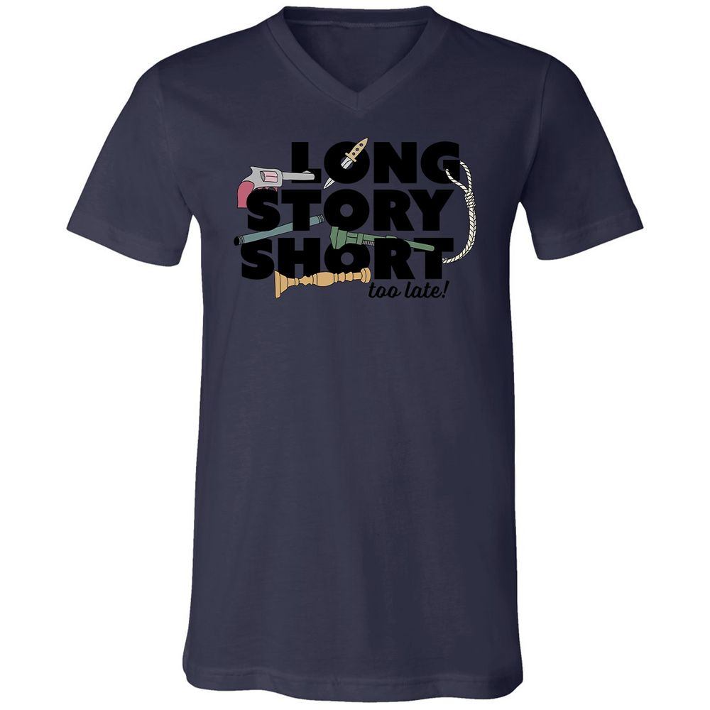 Unisex V-Neck T-Shirt - 11D8ZMA8 - Navy - 9