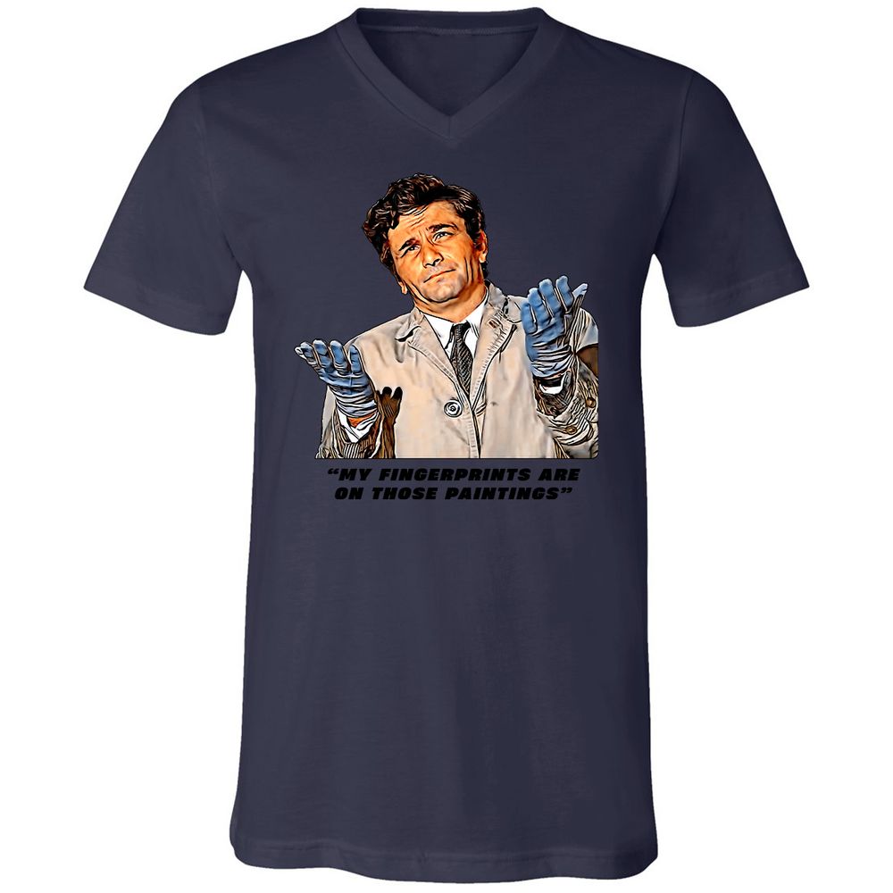 Unisex V-Neck T-Shirt - 3SC8F1JS - Navy - 9