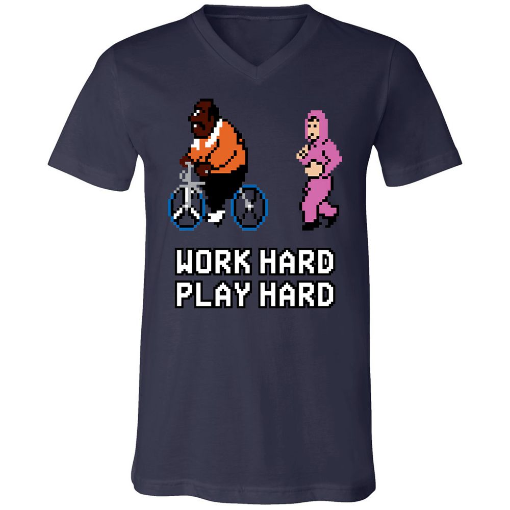 Unisex V-Neck T-Shirt - 1H75NU29 - Navy - 9
