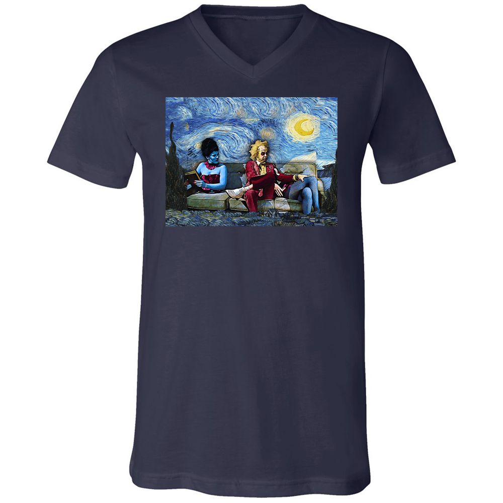 Unisex V-Neck T-Shirt - UCG35NQ5 - Navy - 9