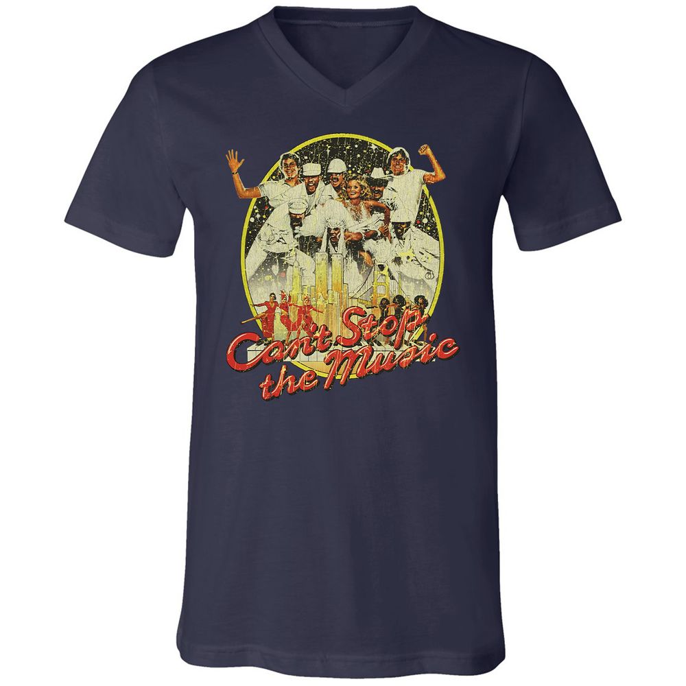 Unisex V-Neck T-Shirt - K2R1GJRP - Navy - 9