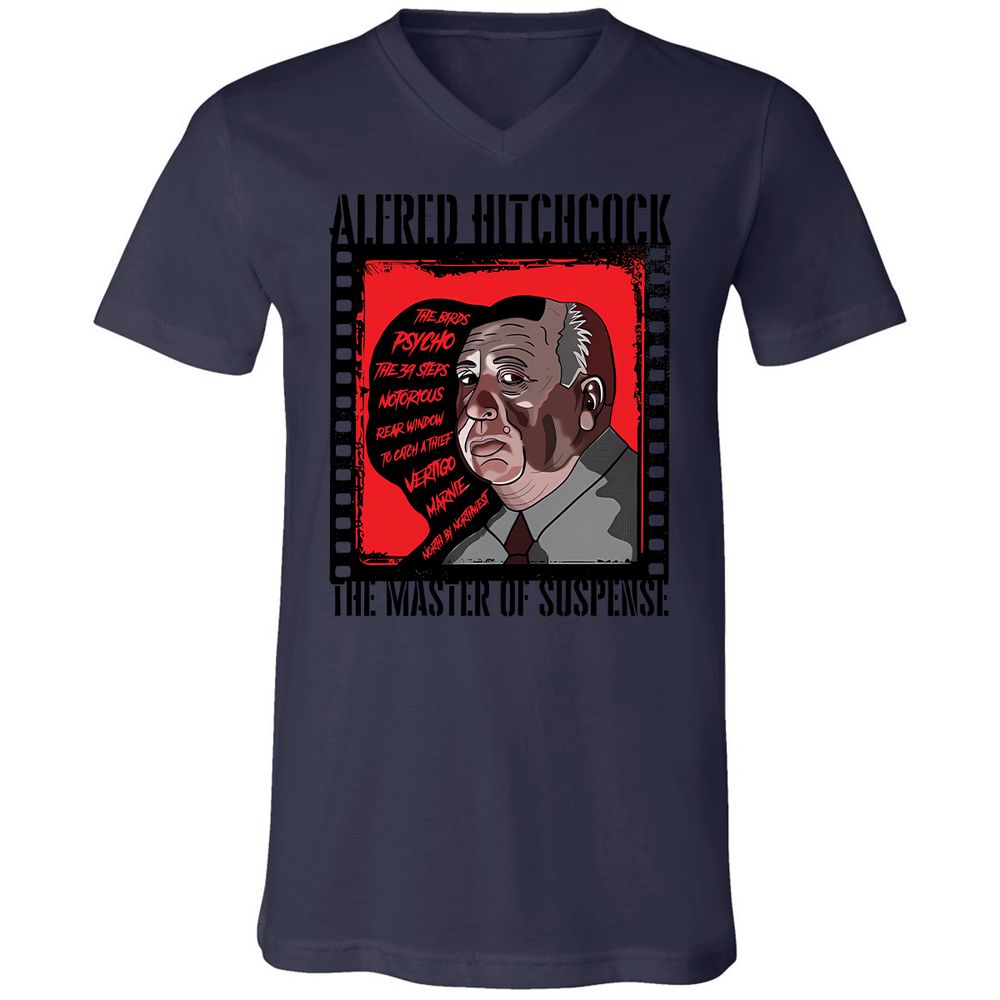 Unisex V-Neck T-Shirt - NMGQJT3H - Navy - 9