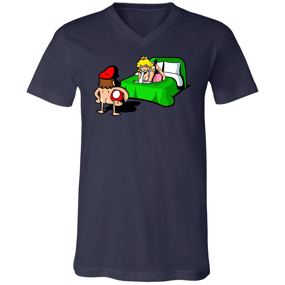 Unisex V-Neck T-Shirt - WMEXURGC - Navy - 9