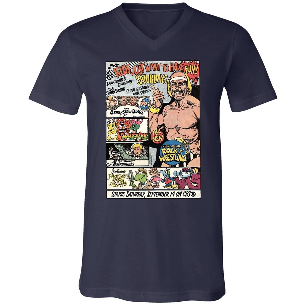 Unisex V-Neck T-Shirt - GLBKZBC8 - Navy - 9