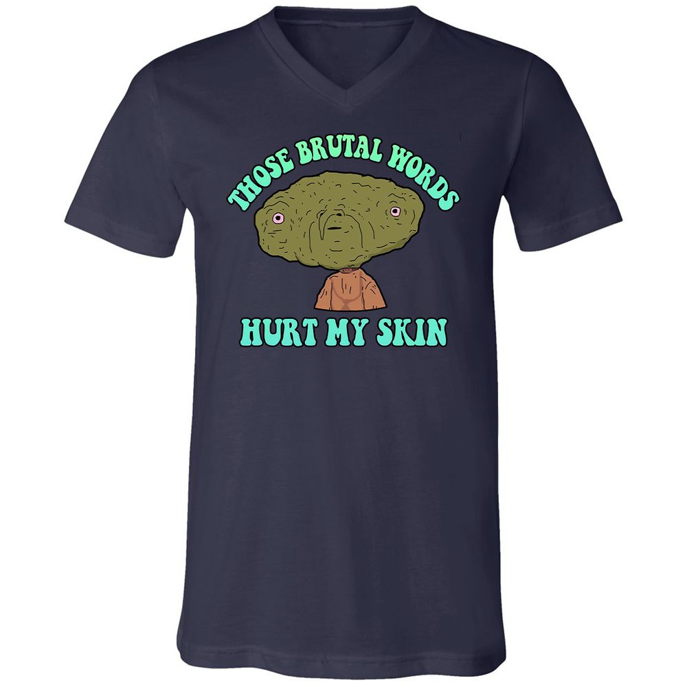 Unisex V-Neck T-Shirt - 7T91GTE2 - Navy - 9