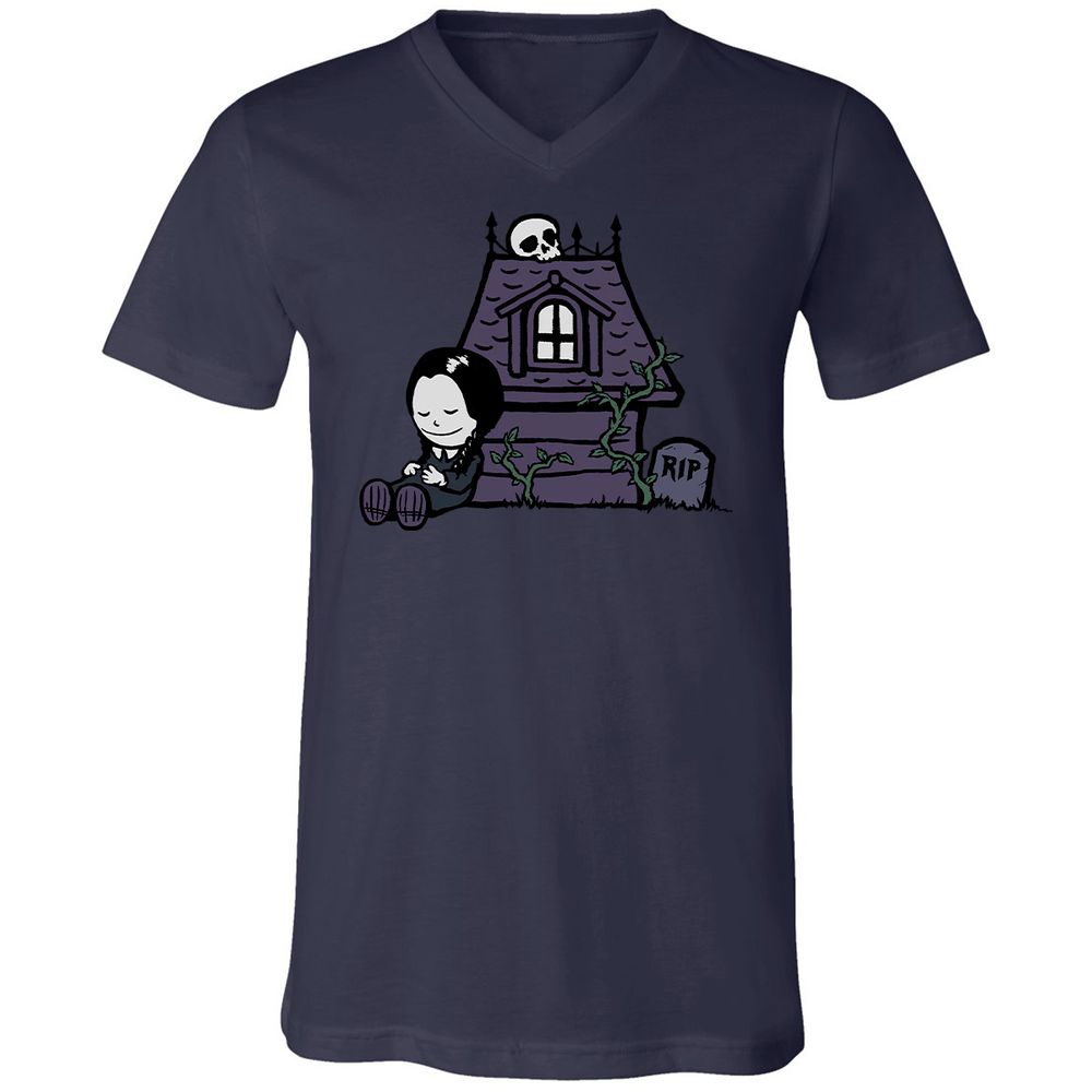 Unisex V-Neck T-Shirt - AVVDEVFL - Navy - 9