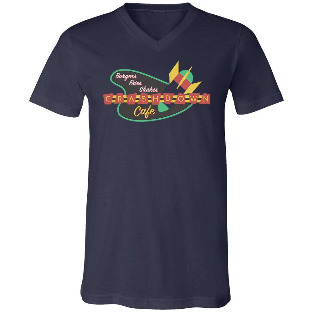 Unisex V-Neck T-Shirt - SXKYPRVR - Navy - 9