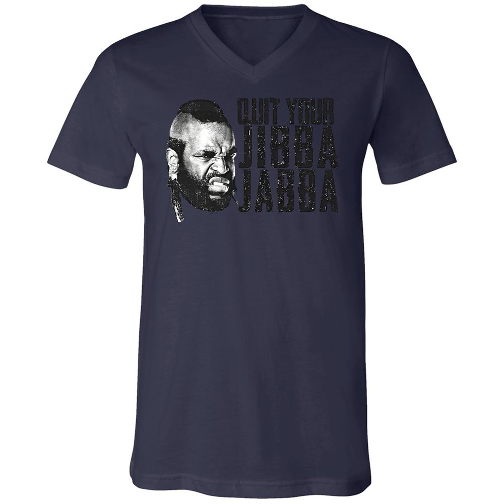 Unisex V-Neck T-Shirt - TLUMHTFQ - Navy - 9