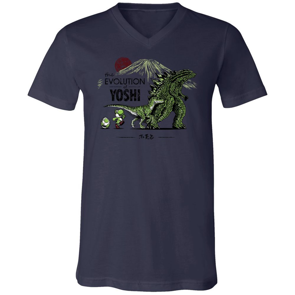 Unisex V-Neck T-Shirt - RJA3TYZT - Navy - 9