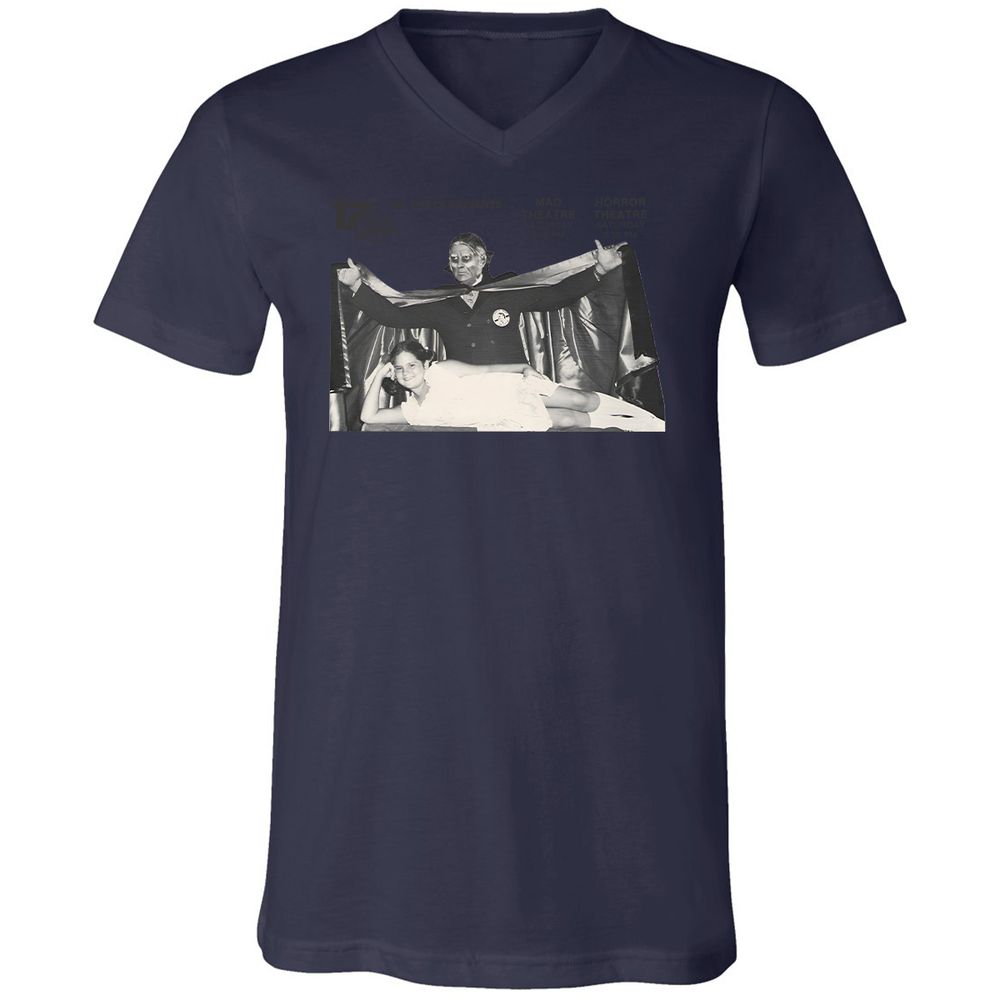 Unisex V-Neck T-Shirt - FJDKZ273 - Navy - 9
