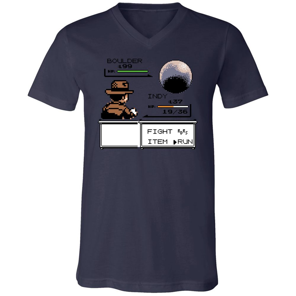 Unisex V-Neck T-Shirt - CX3CTK76 - Navy - 9