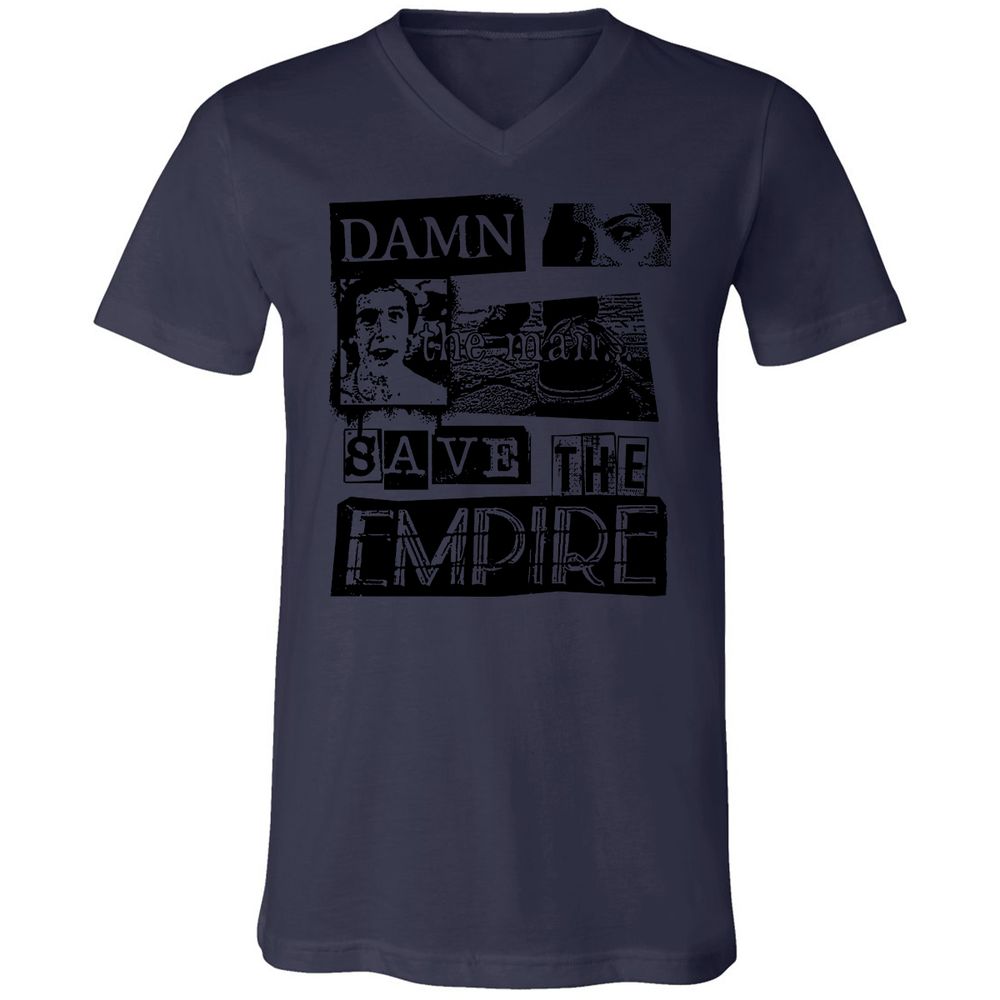 Unisex V-Neck T-Shirt - 85T26U5W - Navy - 9