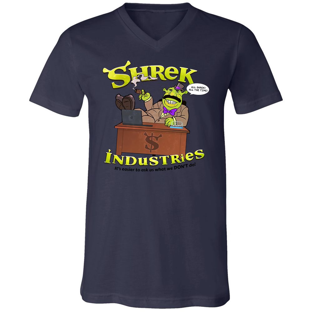 Unisex V-Neck T-Shirt - 69LWB4FM - Navy - 9