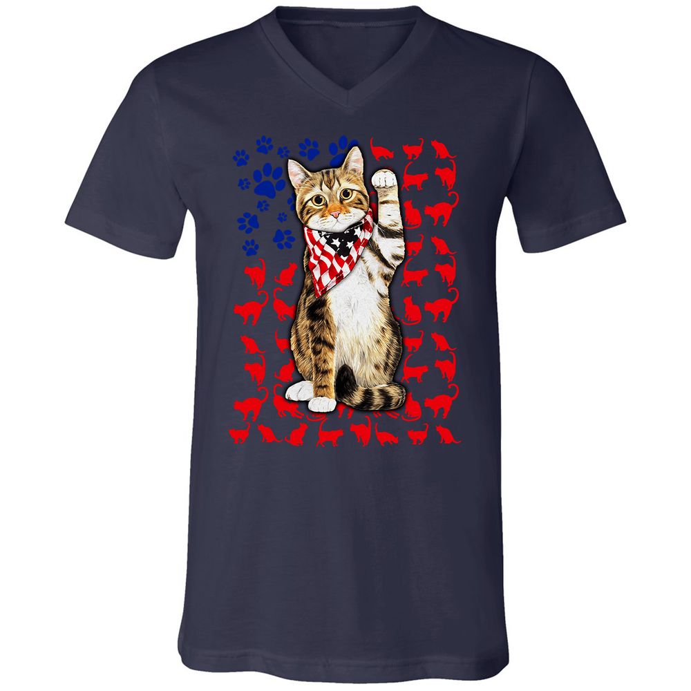 Unisex V-Neck T-Shirt - 2X94XBEG - Navy - 9