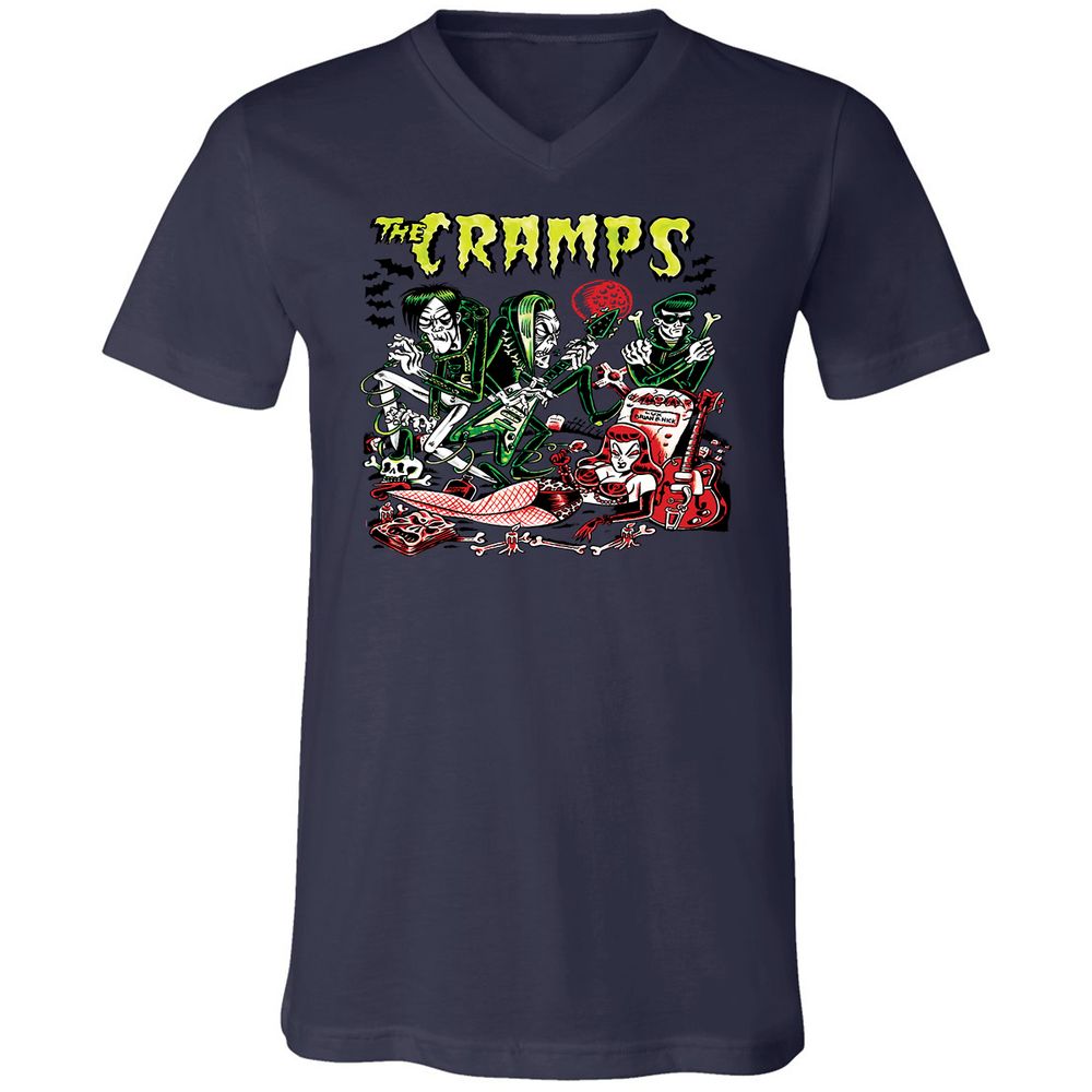 Unisex V-Neck T-Shirt - WWWDJ2NV - Navy - 9