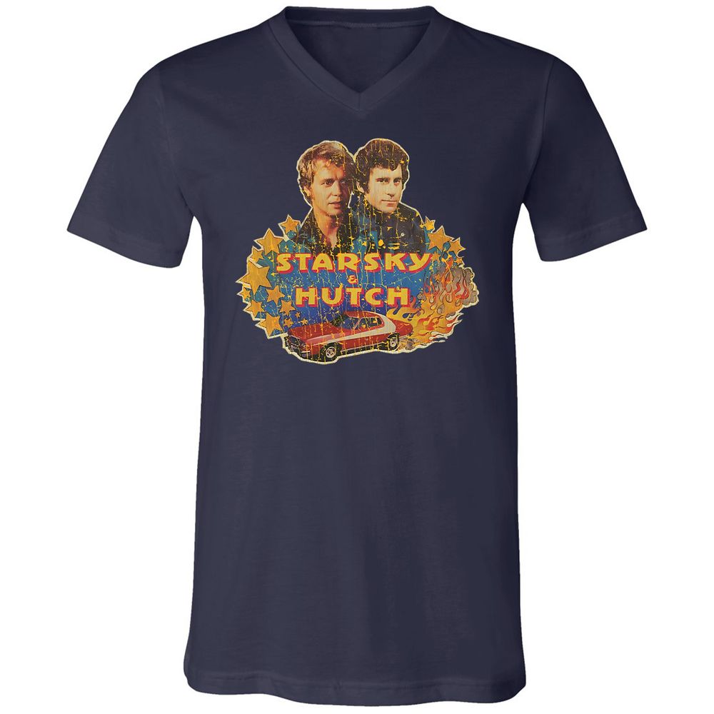 Unisex V-Neck T-Shirt - ZNB8SQLQ - Navy - 9