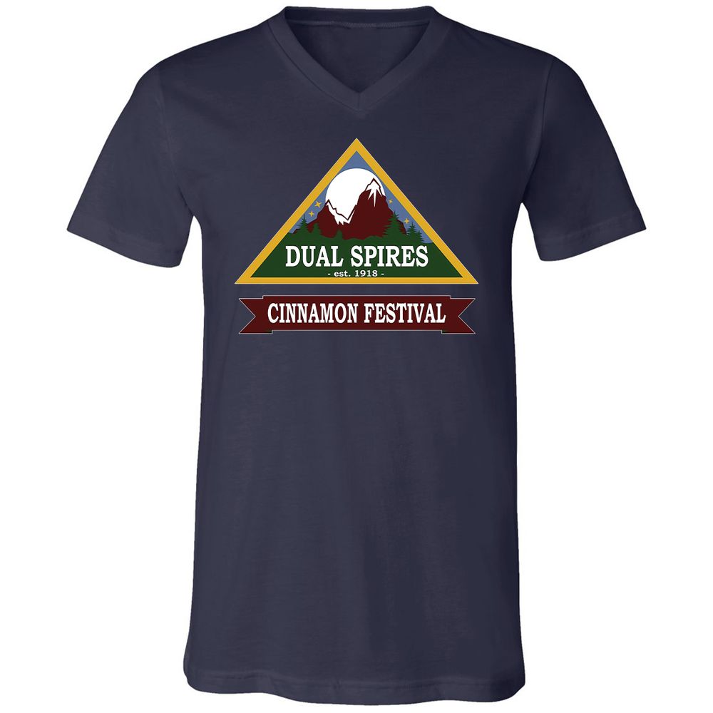 Unisex V-Neck T-Shirt - KAP7CHR7 - Navy - 9