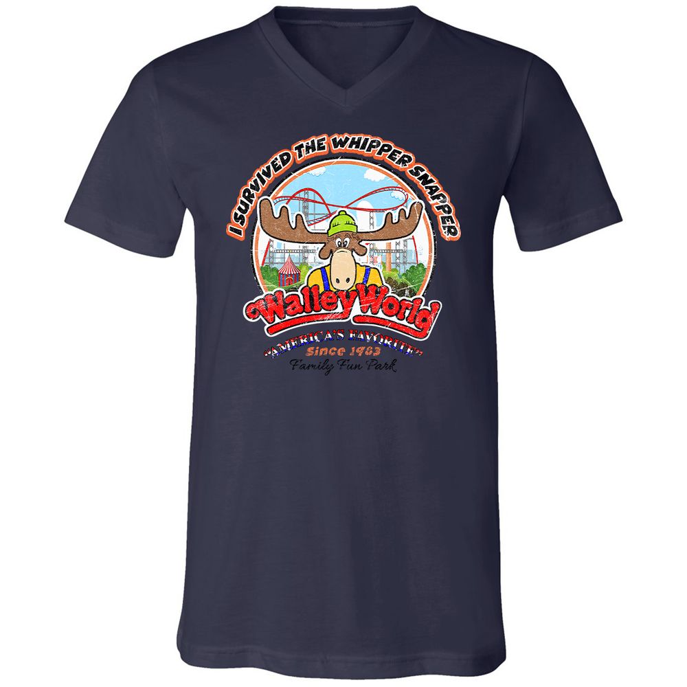 Unisex V-Neck T-Shirt - YSTU98LK - Navy - 9