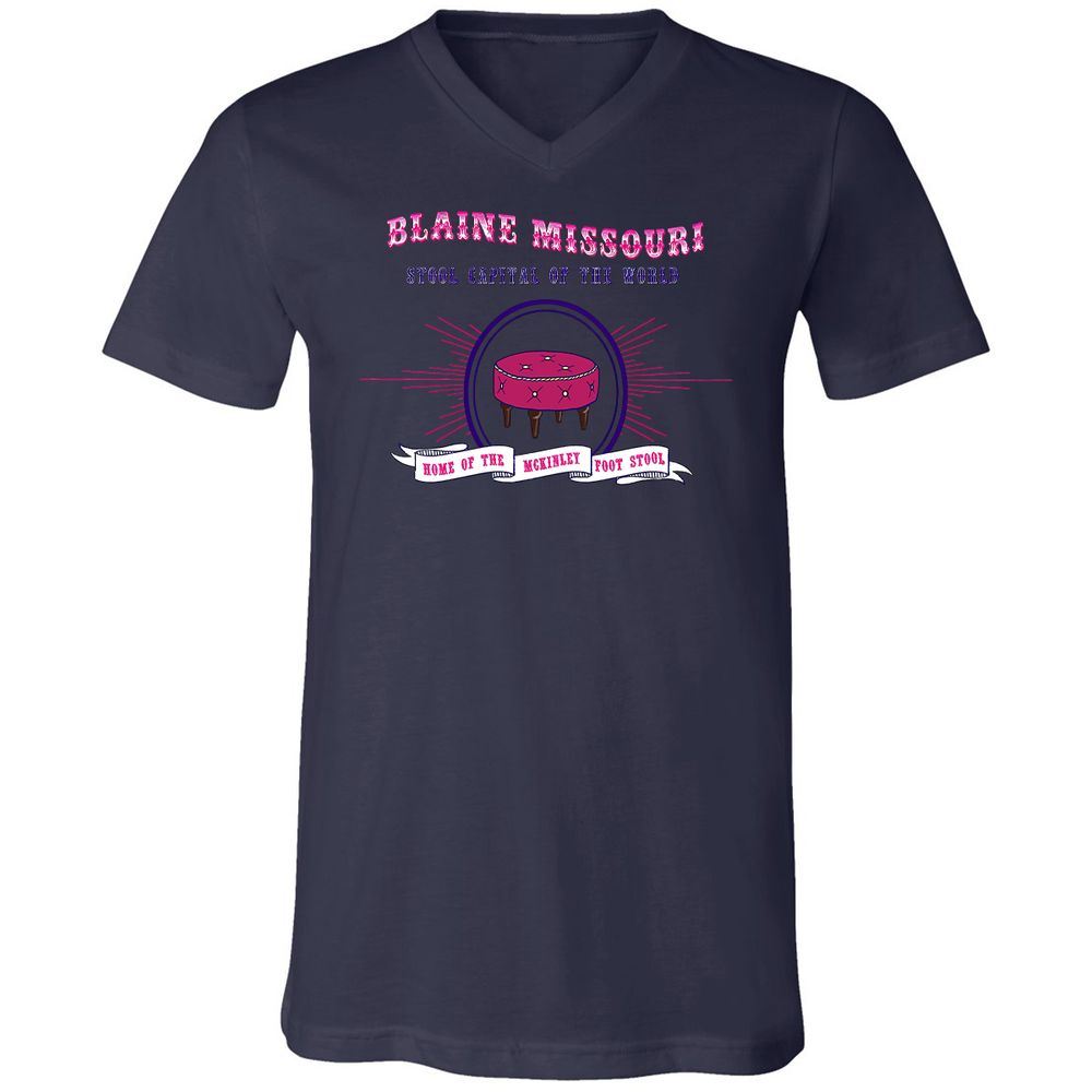 Unisex V-Neck T-Shirt - EJPHC9MR - Navy - 9