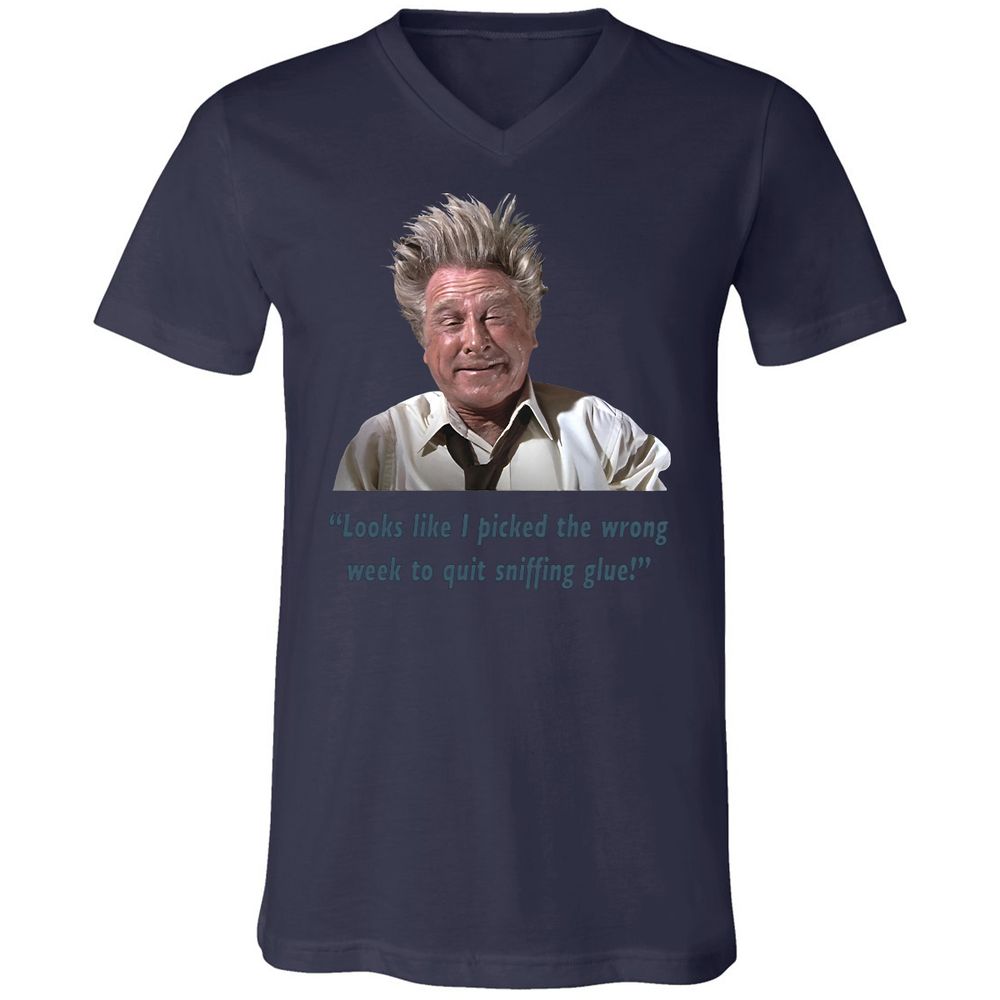 Unisex V-Neck T-Shirt - 9L5GCGLM - Navy - 9