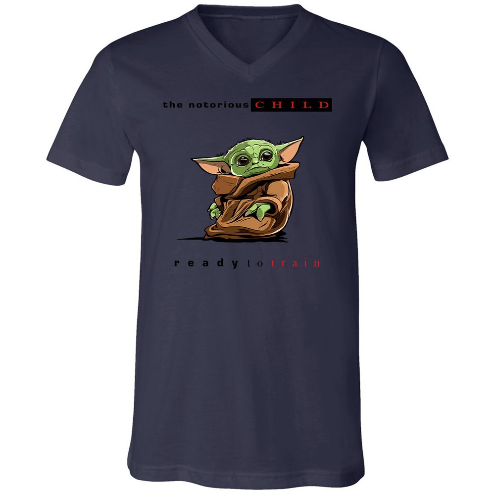 Unisex V-Neck T-Shirt - KDZYNARP - Navy - 9