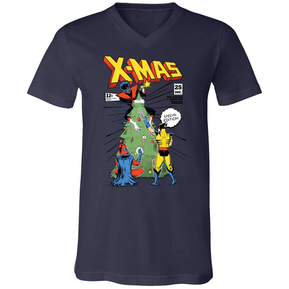 Unisex V-Neck T-Shirt - GPH86VN2 - Navy - 9