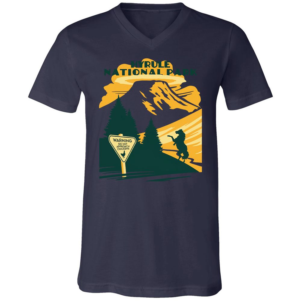 Unisex V-Neck T-Shirt - ALV62TZ1 - Navy - 9