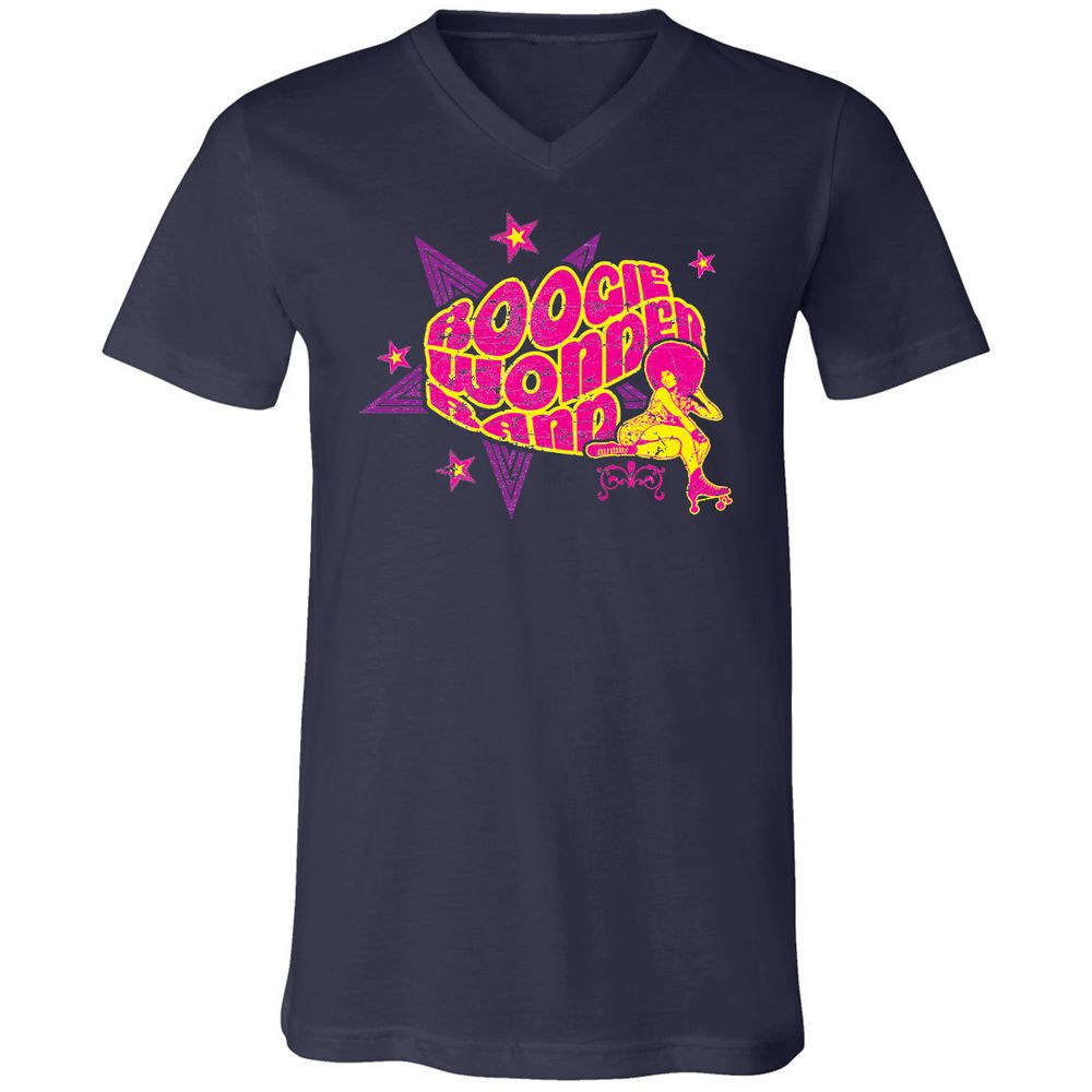 Unisex V-Neck T-Shirt - 8MDKS636 - Navy - 9