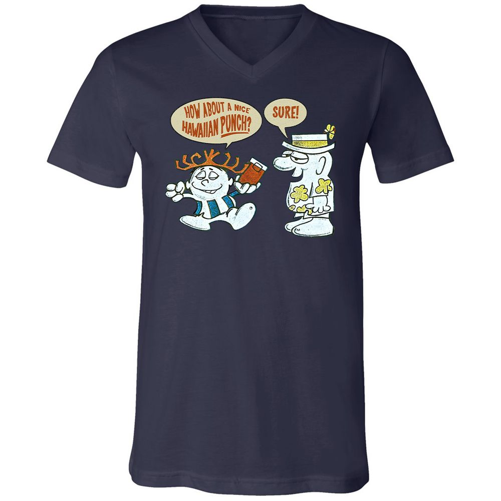 Unisex V-Neck T-Shirt - 1EMZ4HRK - Navy - 9