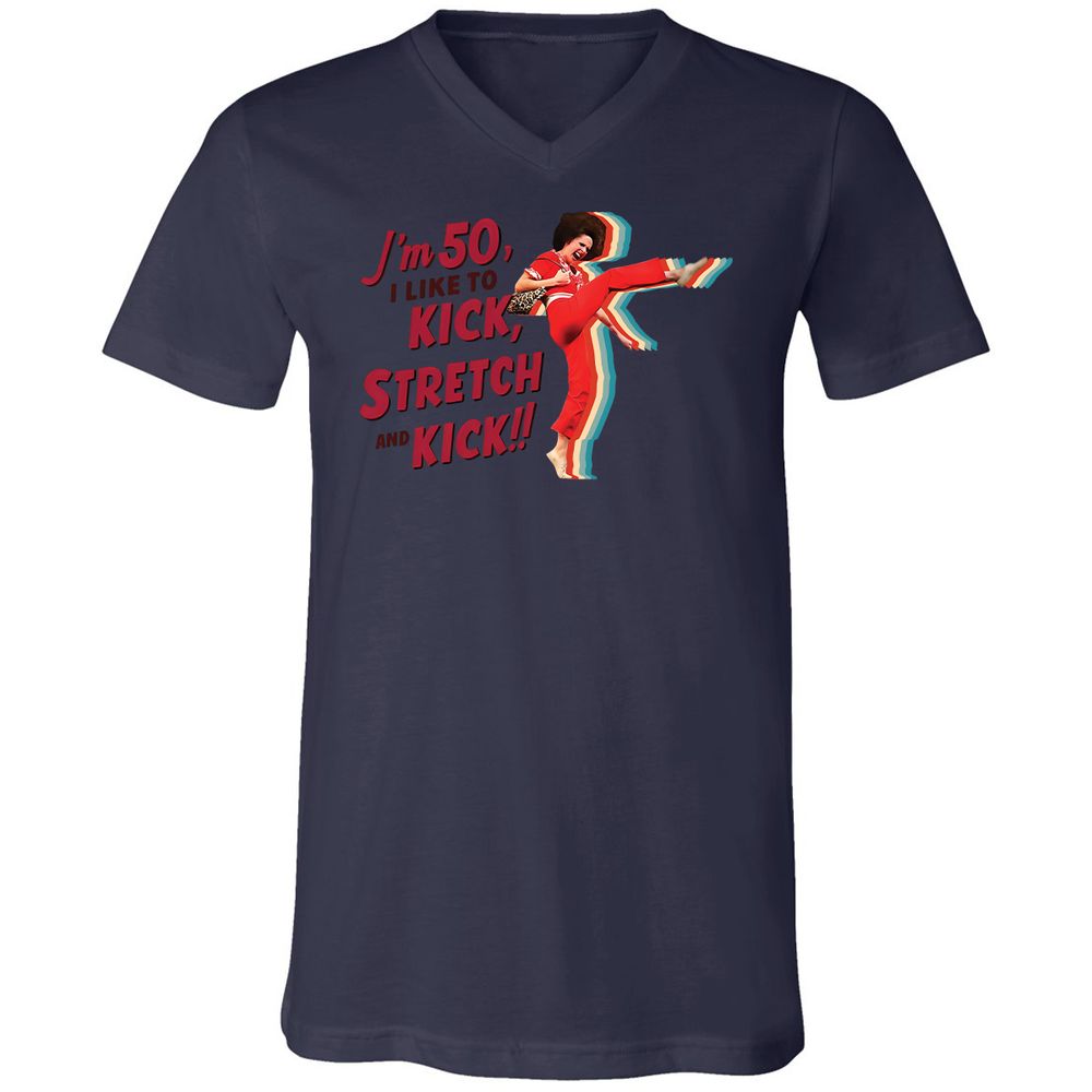 Unisex V-Neck T-Shirt - GGD89GJ1 - Navy - 9