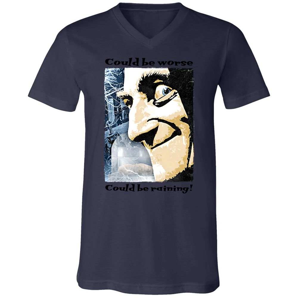 Unisex V-Neck T-Shirt - 1XJ32HF3 - Navy - 9
