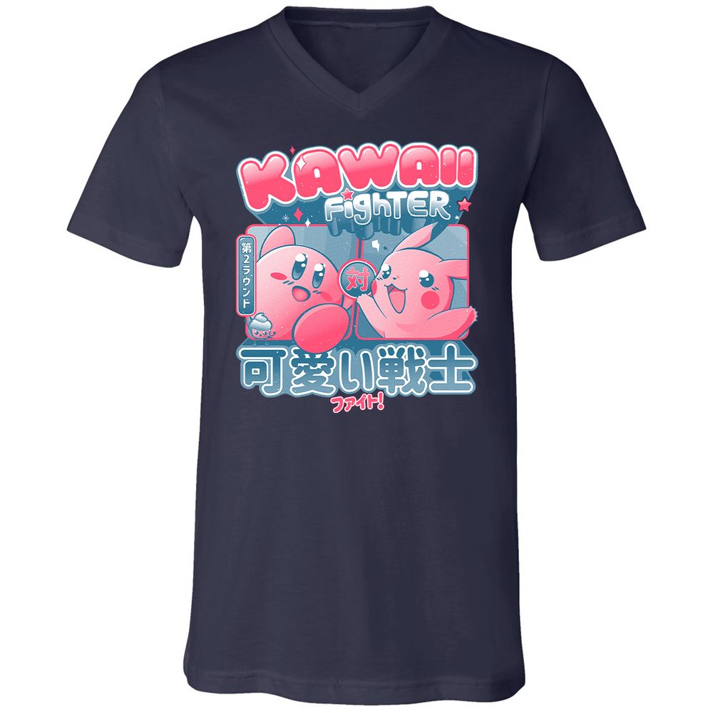 Unisex V-Neck T-Shirt - RQC5S1DS - Navy - 9