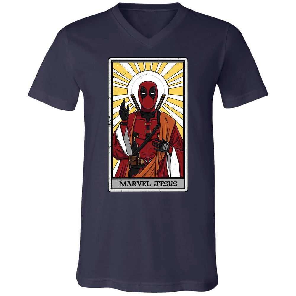 Unisex V-Neck T-Shirt - HNN46VPE - Navy - 9