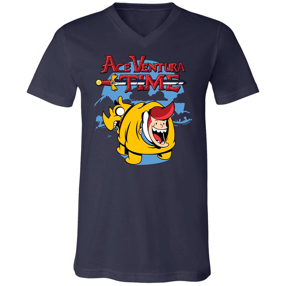 Unisex V-Neck T-Shirt - 4QXXE54P - Navy - 9